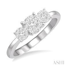 14K 0.35Ct Diamond Past-Present-Future Ring