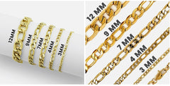 10K 7MM 8" FIGARO BRACELET