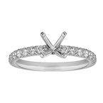 14K 0.10ct Diamond Prongl-Set Semi-Mount