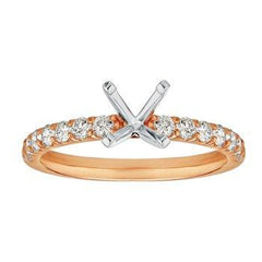 14K 0.10ct Diamond Prongl-Set Semi-Mount