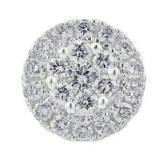 10K 1.00Ct Diamond Cluster Earrings