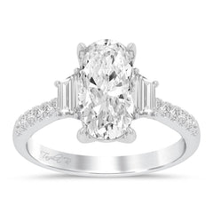 14K 2.33ct G-Color/VS1-Clarity Lab-Diamond/Oval Solitaire-Ring