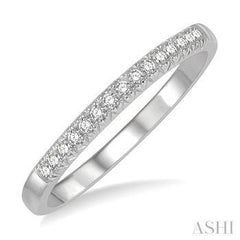 14K 0.10ct Diamond 15-Stone Pave-Band