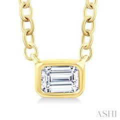 10K 0.15Ct Diamond Bezel Necklace
