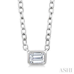10K 0.15Ct Diamond Bezel Necklace