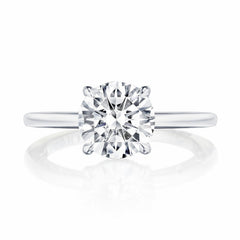 14k .06ct Round-Cut Diamond-Semi-Mount Ring