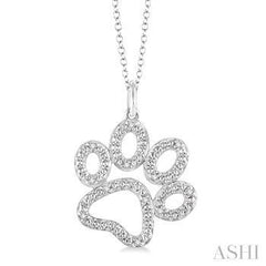 925 0.05ct Diamond Dog-Paw Pendant