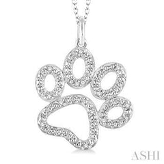 925 0.05ct Diamond Dog-Paw Pendant