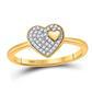 10K 0.25ct Diamond Heart Ring