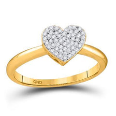 10K 0.25ct Diamond Heart Ring