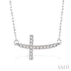10K 0.15ct Diamond Cross Pendant