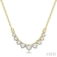 14K 0.75ct Diamond Smiley Necklace