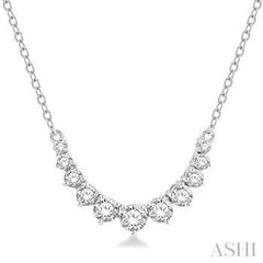 14K 0.75ct Diamond Smiley Necklace