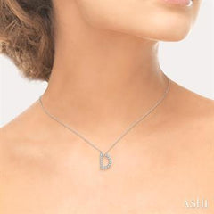 10K 0.05ct Diamond Initial-D Necklace