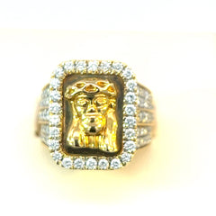 10K 3.15ct Dia Jesus Ring