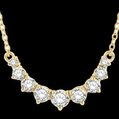 14K 1.00ct Diamond Smiley Necklace