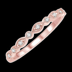 14K 0.10ct Diamond Stackable Bands