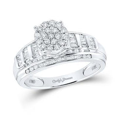 10K 1.00ct Diamond Cluster Ring