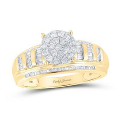 10K 1.00ct Diamond Cluster Ring