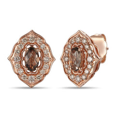 14K 0.28ct-Dia 0.38ct-Quartz LeVian Earring