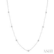 14K 0.25ct Diamond Station Necklace