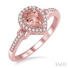 10k .25ct Diamond Pear Ring