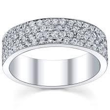 10k .24ct-Diamond Micropave Wedding-Band Size-10