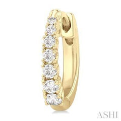 14K 0.25Ct Diamond Hoop Earrings
