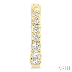 14K 0.25Ct Diamond Hoop Earrings