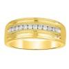 10K 0.50CT Diamond Channel-Set Wedding-Band