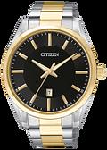 Citizen Quartz Black-Dial Two-tone Men's-Watch