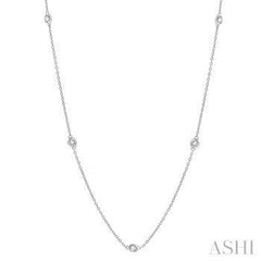 14K 0.50ct Diamond Station Necklace