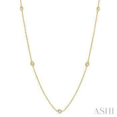 14K 0.50ct Diamond Station Necklace