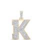 10K 0.20Ct Diamond K-Initial Pendant