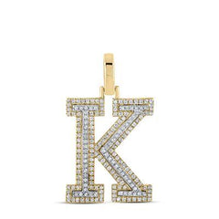 10K 0.20Ct Diamond K-Initial Pendant