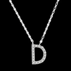 10K 0.05ct Diamond D-Iinitial Necklace