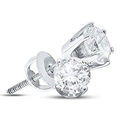 14K 1.52ct Dia-Solitaire-Round Earrings