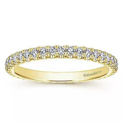 14K 0.10ct Diamond Prong-Set Wedding-Band