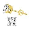 14k 0.75ct-Diamond Princess-Cut Earrings SI3/I1-HI
