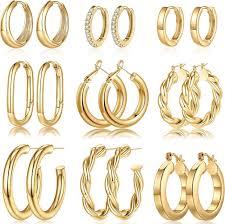 10K Gold Hoop Earrings