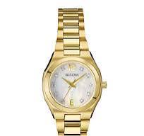 Bulova Diamond Quartz Gold-Tone Watch