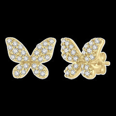 10K 0.20ct Diamond Cluster Earrings