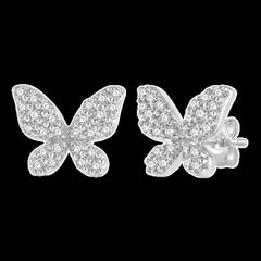 10K 0.20ct Diamond Cluster Earrings