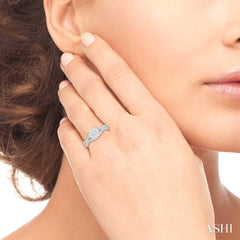 1/3 ctw Lovebright Round Cut Diamond Engagement Ring in 14K White Gold