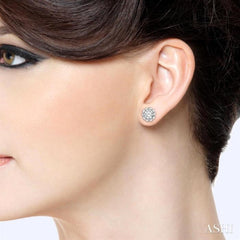 1 1/2 ctw Round Cut Diamond Earring Jacket in 14K White Gold