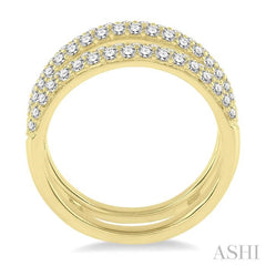 1 ctw Round Cut Diamond Insert Ring in 14K Yellow Gold