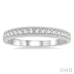 1/3 Ctw Round Cut Diamond Wedding Band in 14K White Gold