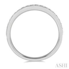 1/3 Ctw Round Cut Diamond Wedding Band in 14K White Gold