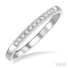 14k .10ct-Diamond Round-Cut-Prong-Set Wedding Band