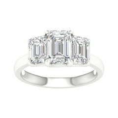 14K 3.00ct H-Color/VS-Clarity Lab-Diamond Past-Present-future/Ring